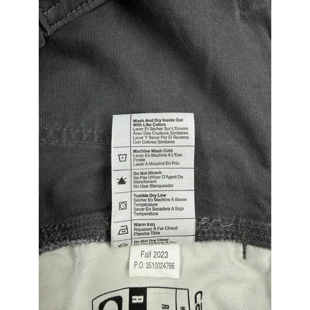 Carhartt Pants Men's 36x30 Gray Relaxed Fit Rugged Flex Rigby Work
